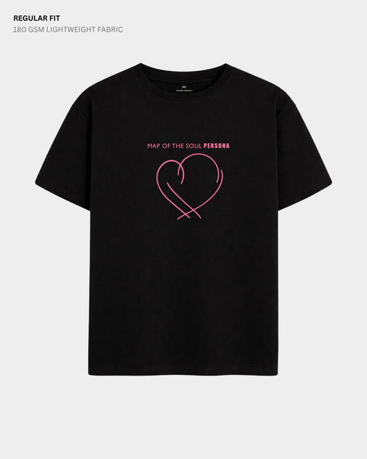 Map Of The Soul Persona - Jimin 95- Boy with luv (Double Sided Print) : BTS - HALF-SLEEVE T-SHIRTS