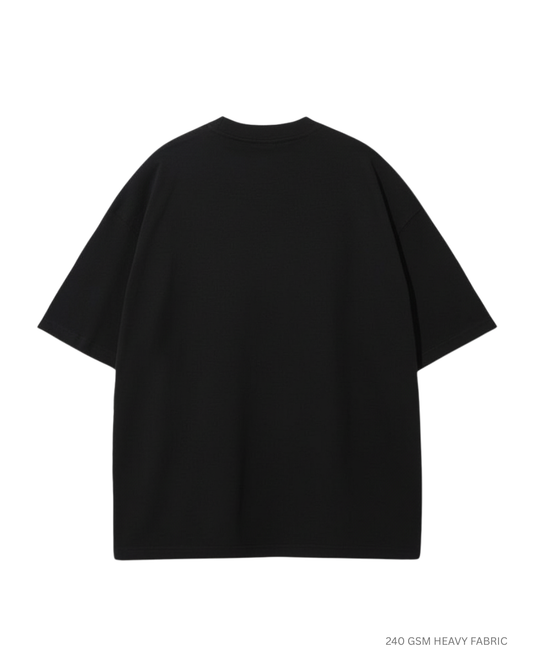 Never On Monday Unisex Oversized T-Shirts: Black
