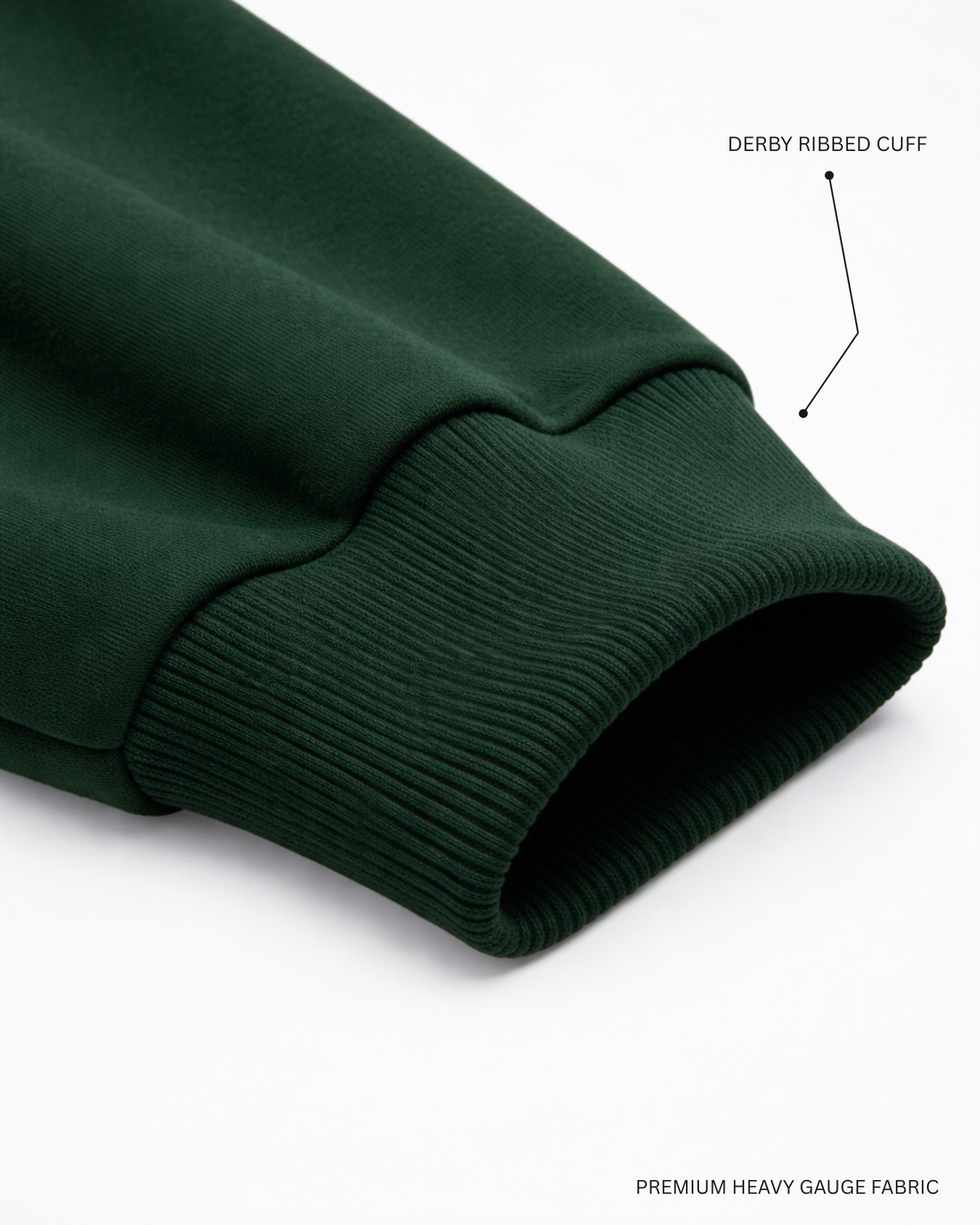 Basic Bottle Green Unisex Winter Hoodies