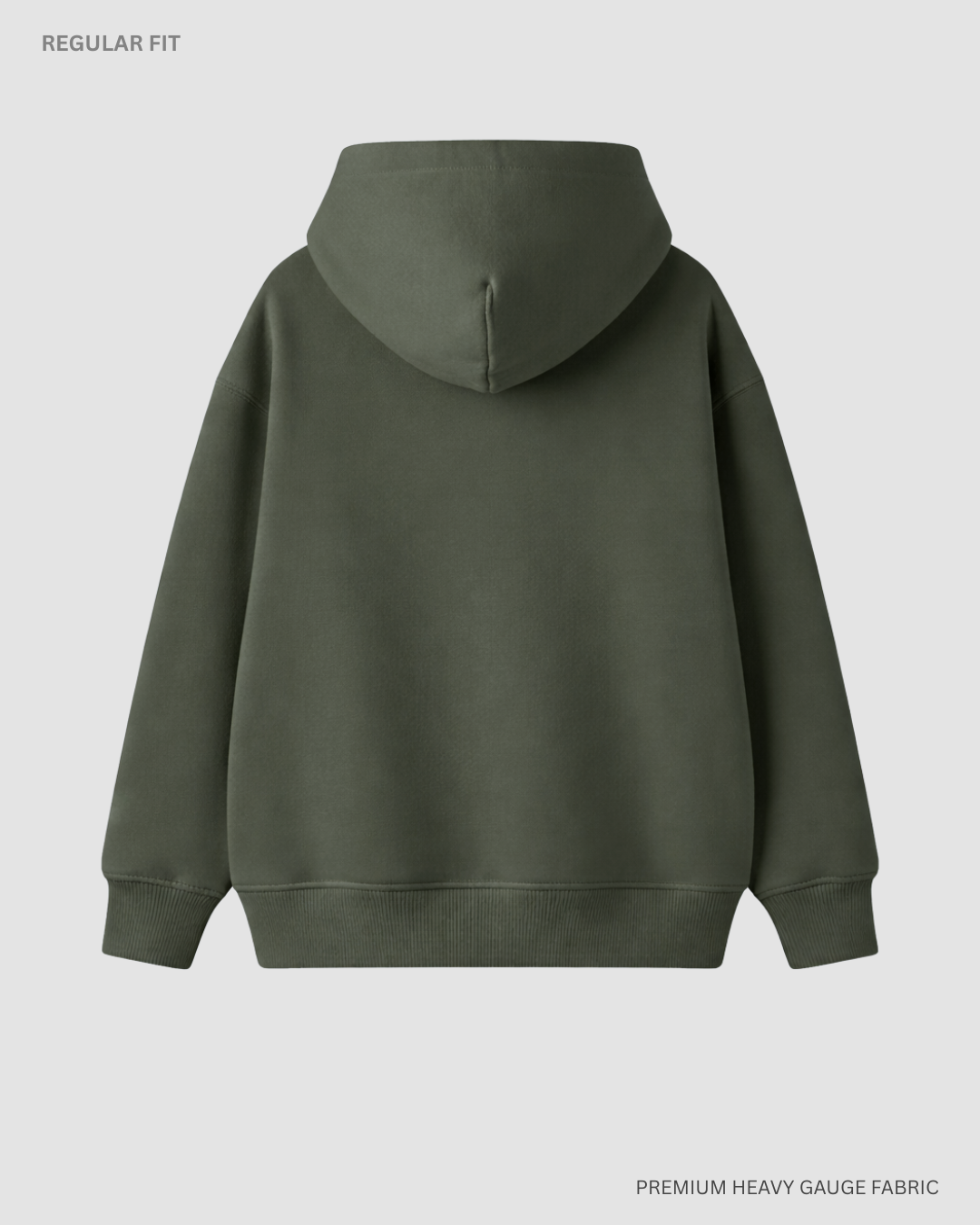 Basic Olive Green Winter Hoodies