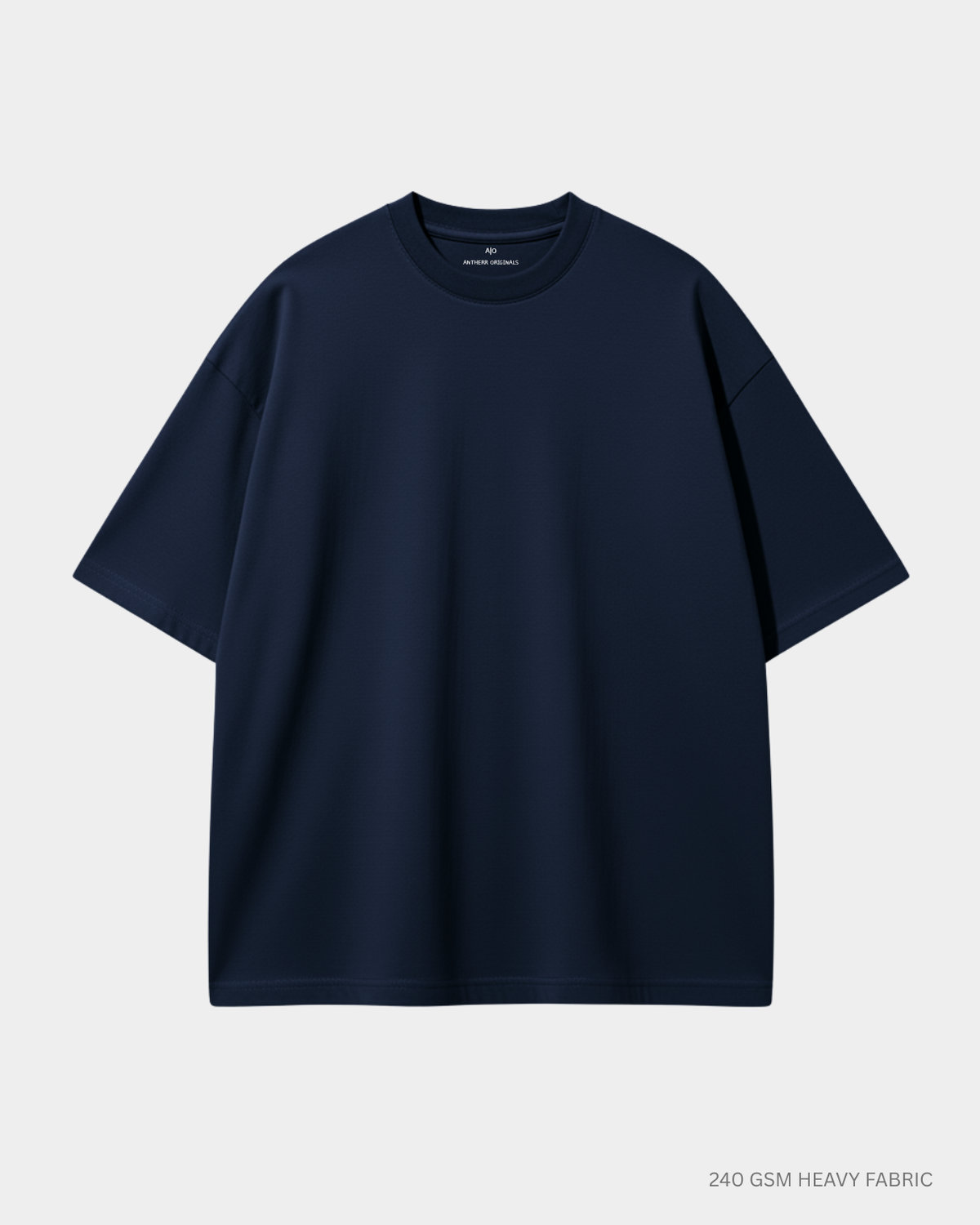 Basic Navy Blue Unisex Oversized T-Shirt | Antherr Originals