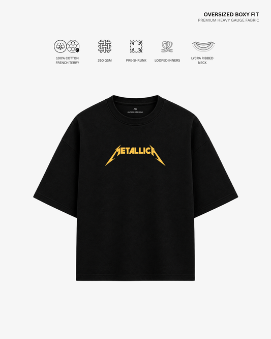 Metallica Graphic French Terry Oversized T-Shirt | Antherr Core
