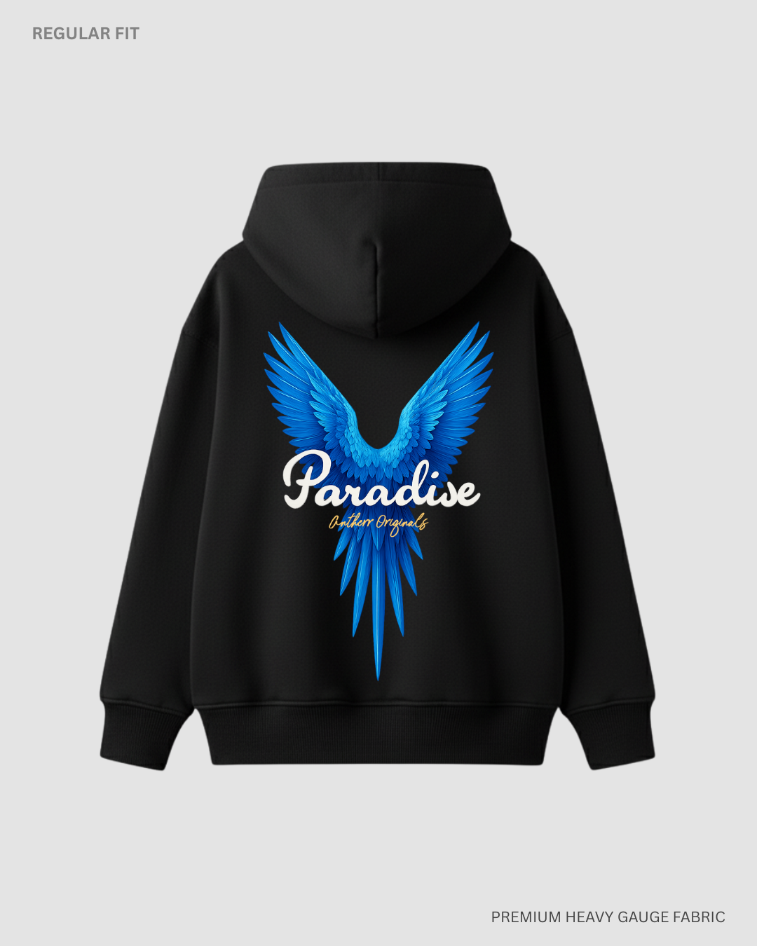 Paradise: Antherr Originals Unisex Winter Hoodies Black
