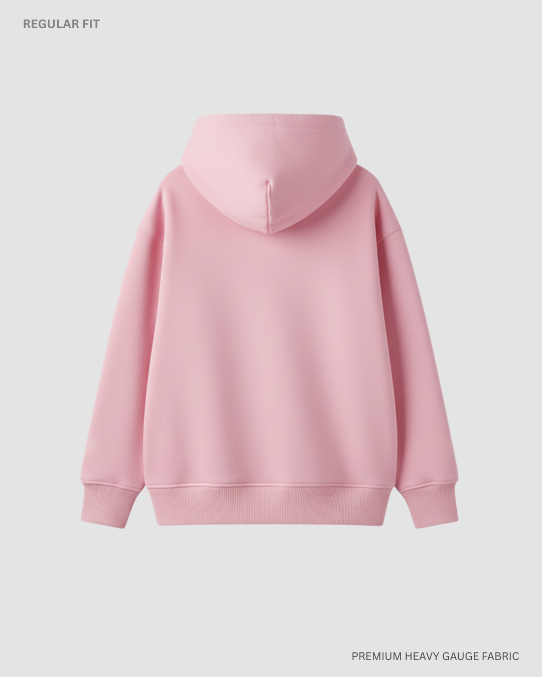 Basic Light Baby Pink Unisex Winter Hoodies