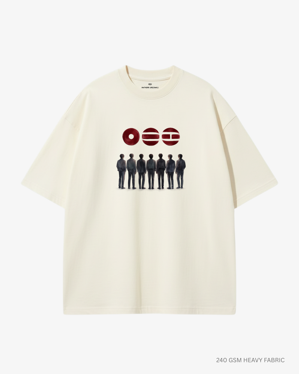 Arirang BTS Unisex Oversized T-Shirt | Antherr Core Off White Cotton 240 GSM