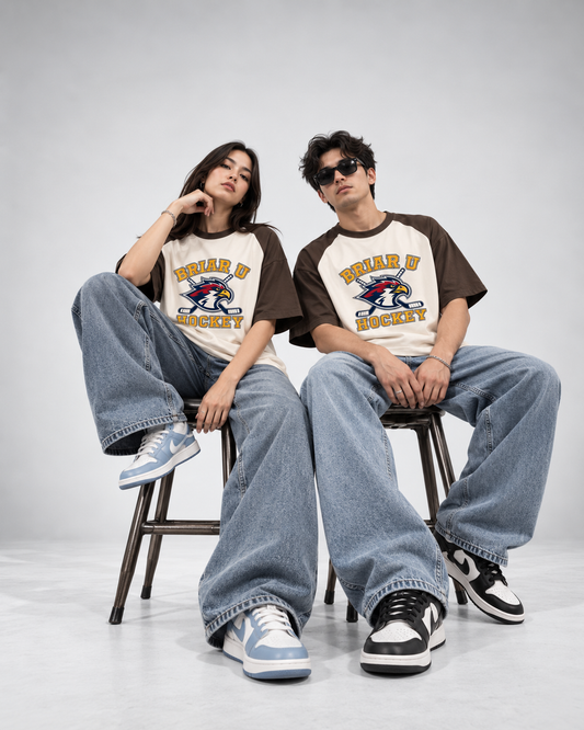Briar University Hawks Unisex Ranglan Oversized T-Shirt | Antherr Core