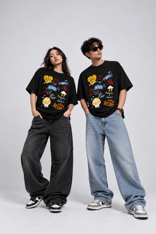 RIP Brain Unisex French Terry Oversized T-Shirt | Antherr Originals