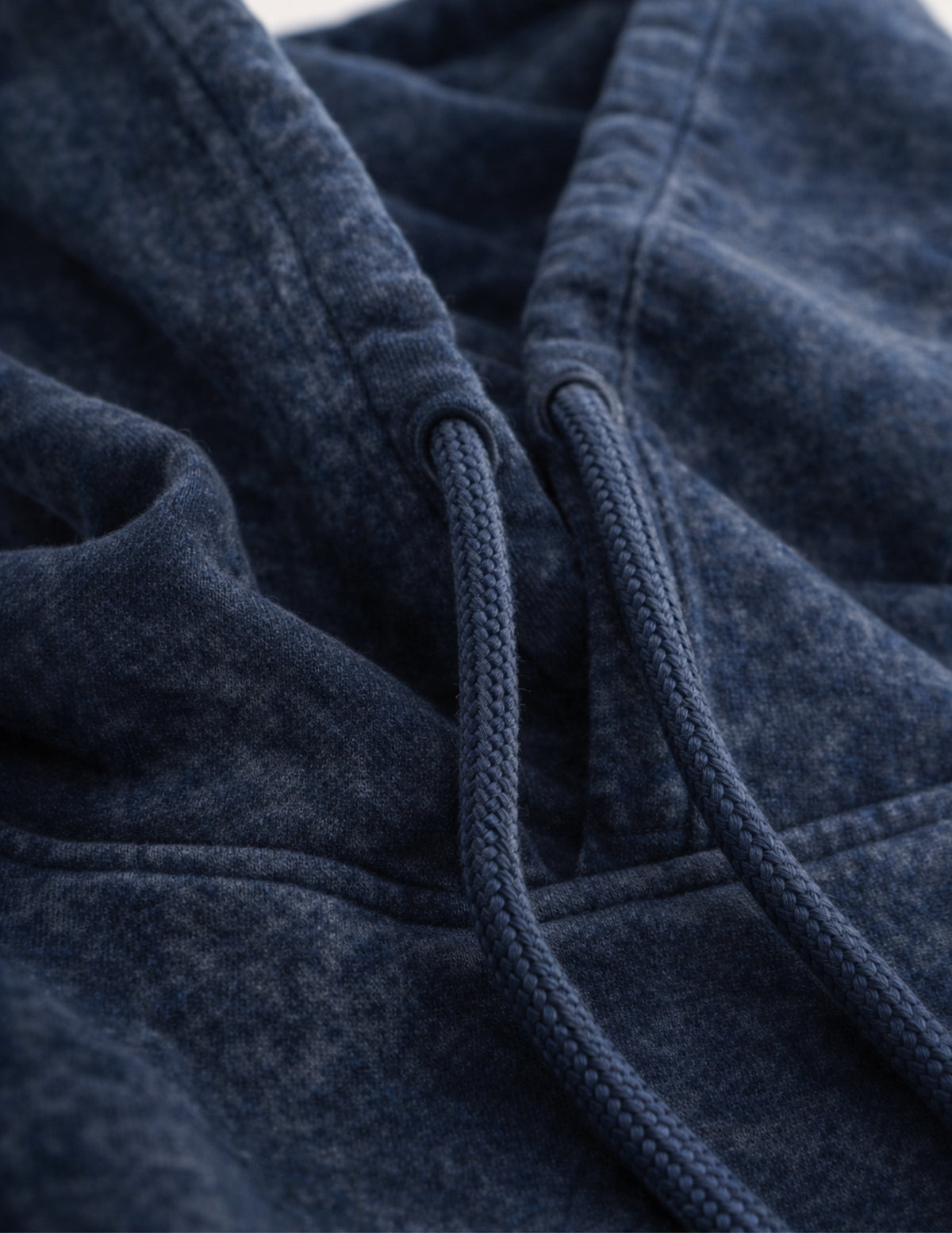 Navy Blue Acid Wash Hoodie