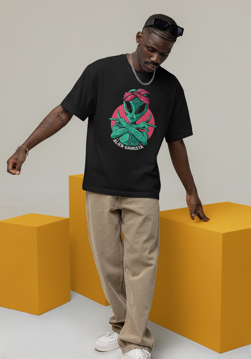 Alien Gangsta Unisex Oversized T-Shirt | Antherr Core