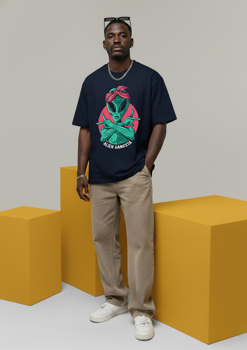 Alien Gangsta Unisex Oversized T-Shirt | Antherr Core