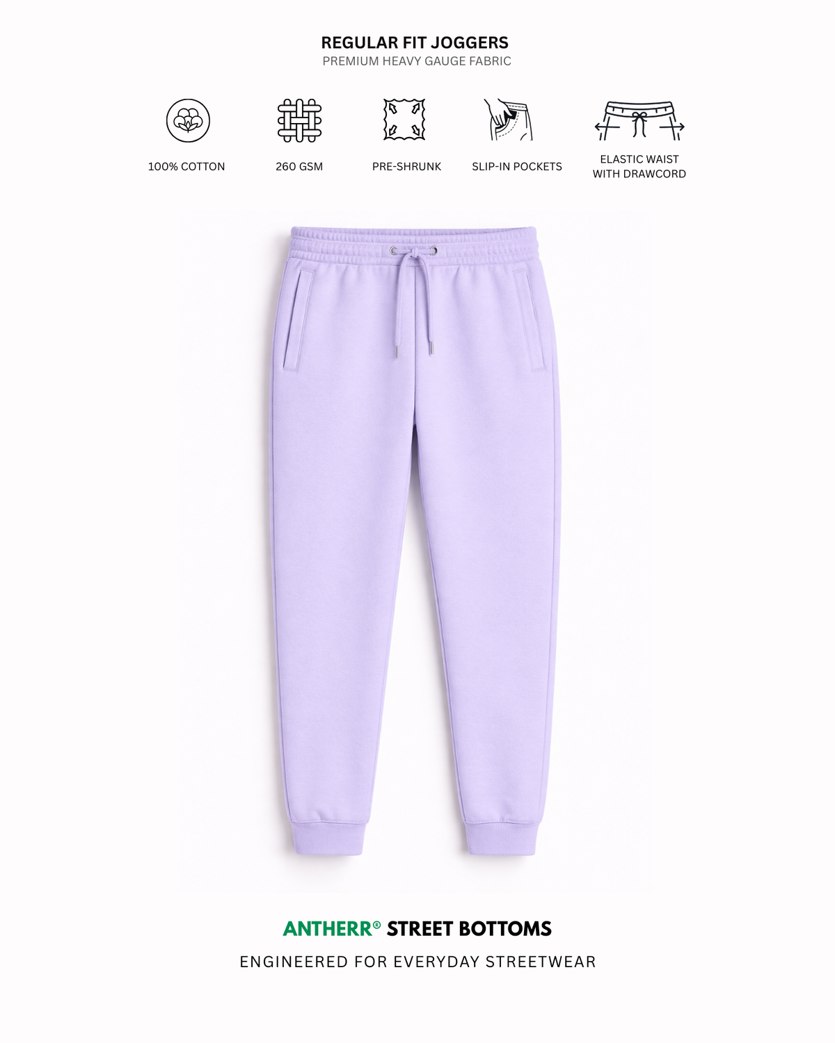 Lavender Unisex Everyday Joggers Lavender