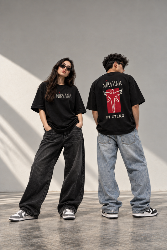 Nirvana In Utero Unisex French Terry Oversized T-Shirt | Antherr Core