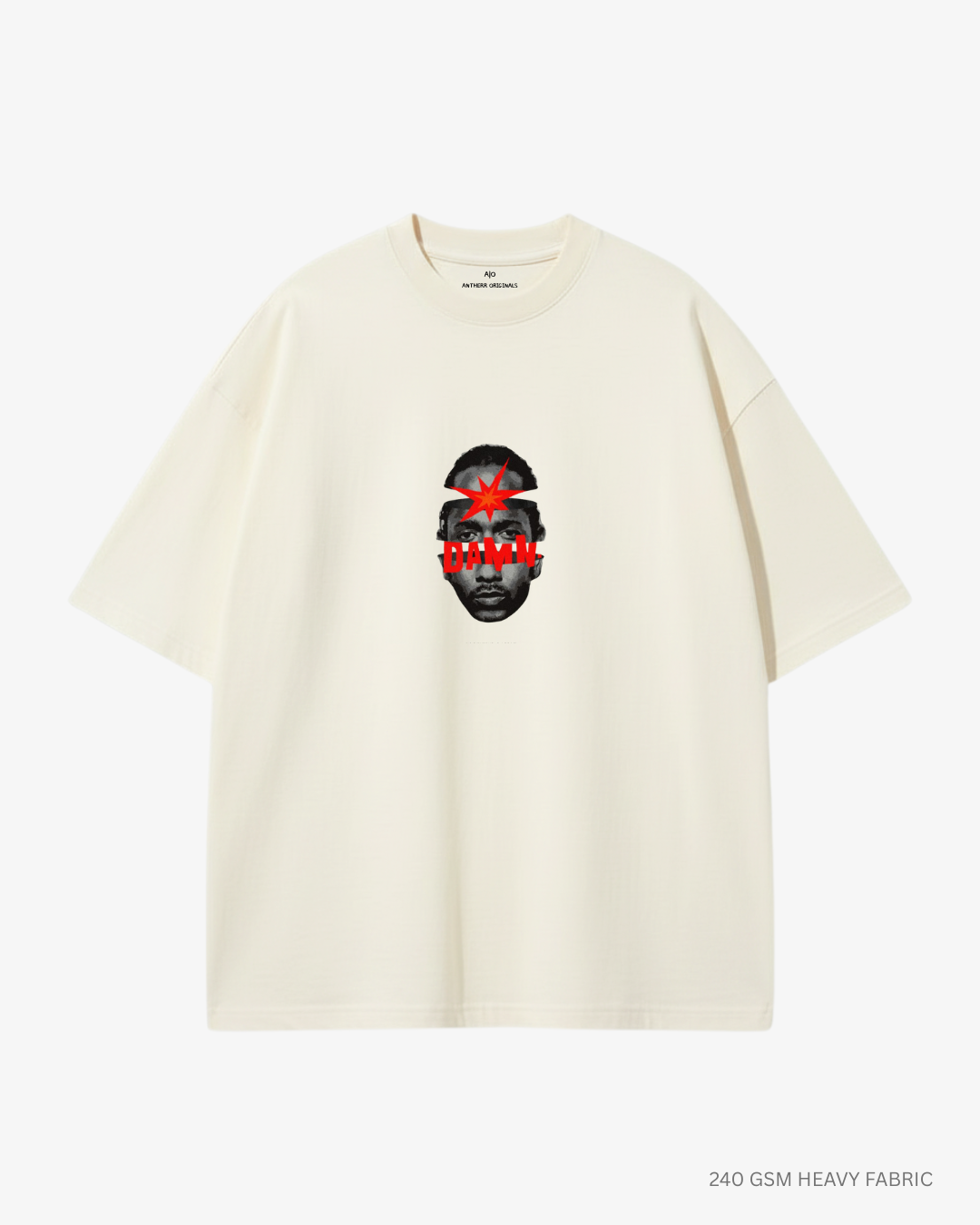 Damn Kendrick Unisex Oversized T-Shirt | Antherr Core OFF WHITE Cotton 240 GSM