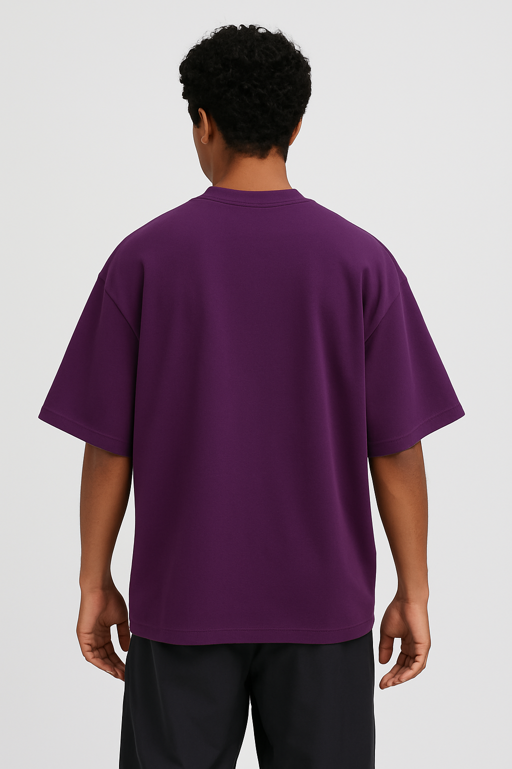 Basic Oversized T-shirt for Men: Purple