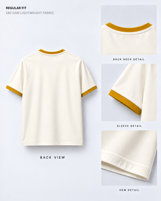 Into the Sun Embroidered Ringer Regular Fit T-Shirt | Antherr Core