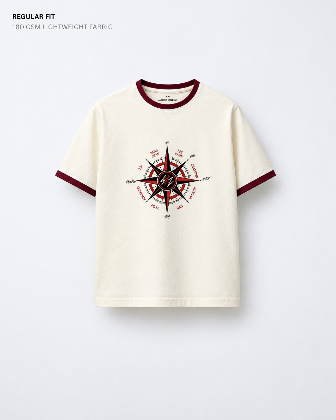 Stray Kids SKZ Ringer Regular Fit T-Shirt | Antherr Core