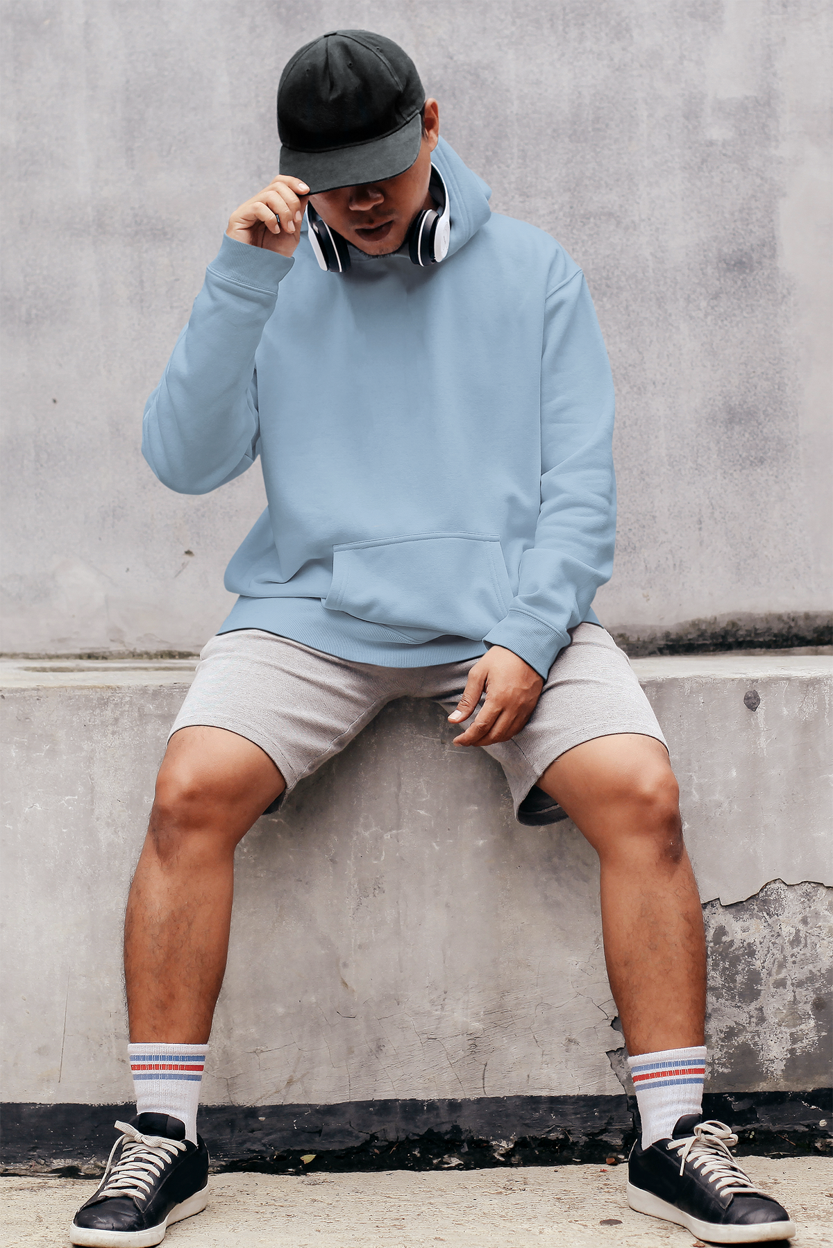 Basic Snow Blue Winter Unisex Hoodies