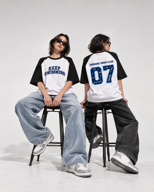 Arirang Swim Club Unisex Ranglan Oversized T-Shirt | Antherr Core