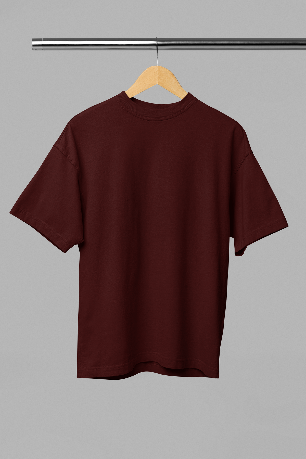 Basic Oversized T-shirt for Women: Maroon