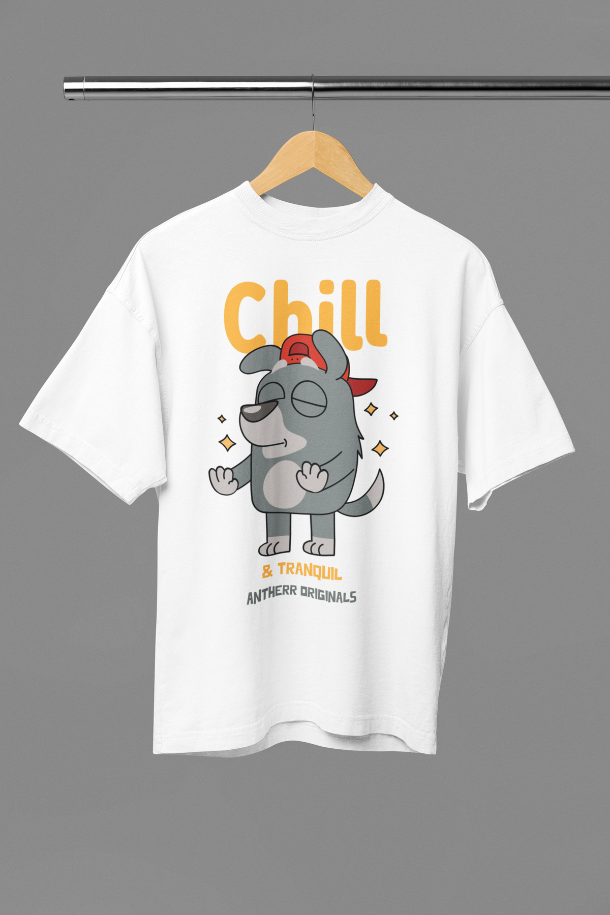 Chill: Unisex Oversized T-Shirts WHITE 240 GSM