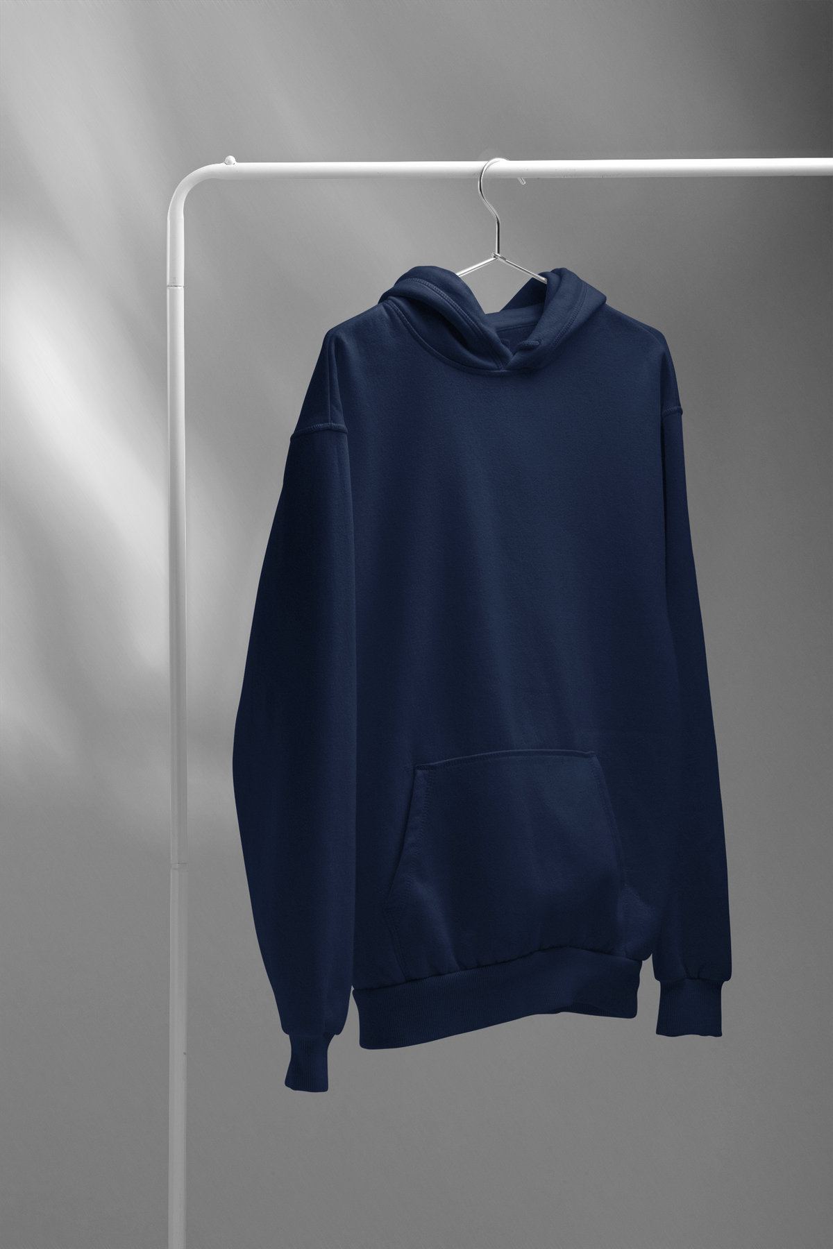 Basic Navy Blue Unisex Winter Hoodies