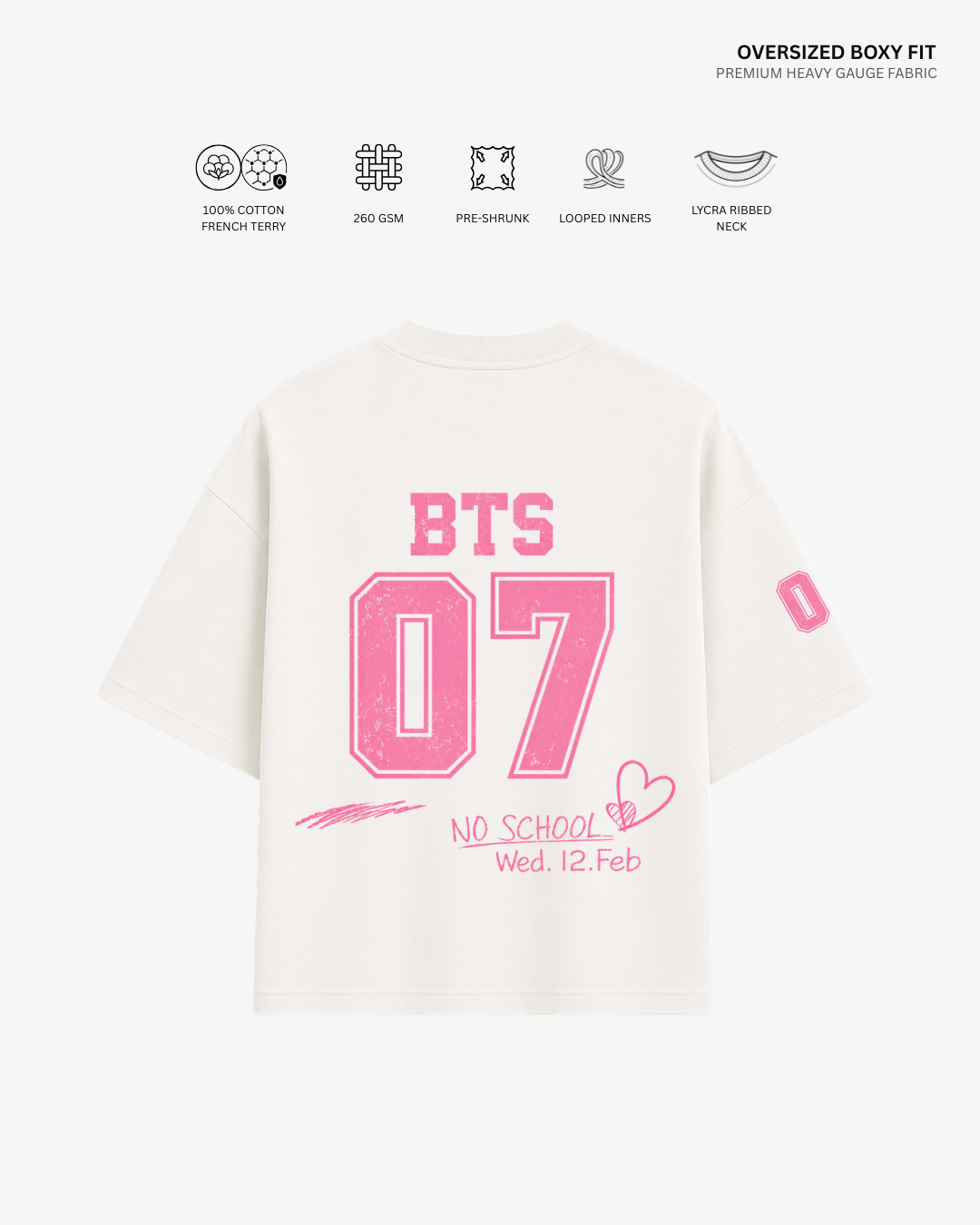 Skool Luv Affair French Terry Oversized T-Shirt | Antherr Core