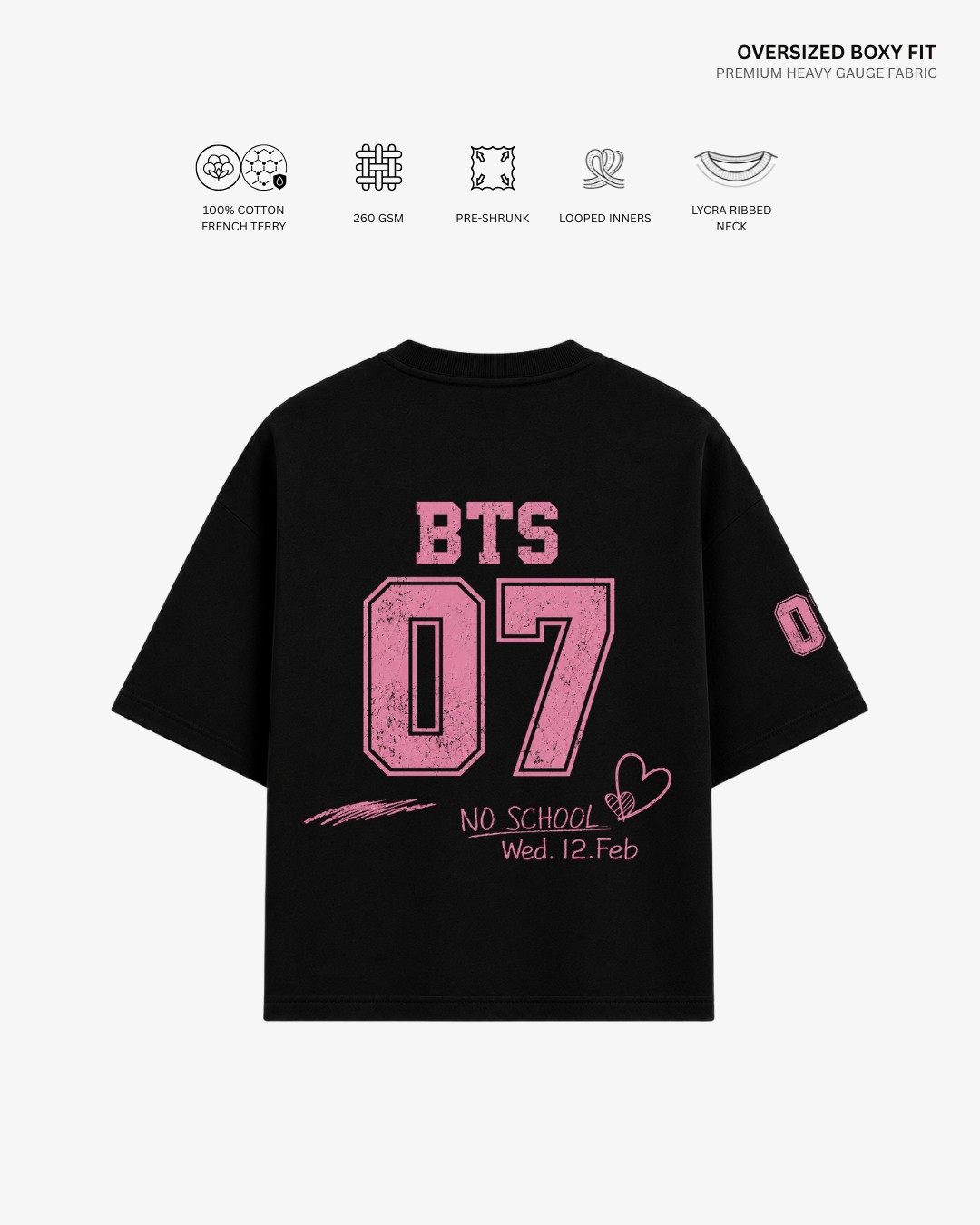 Skool Luv Affair French Terry Oversized T-Shirt | Antherr Core