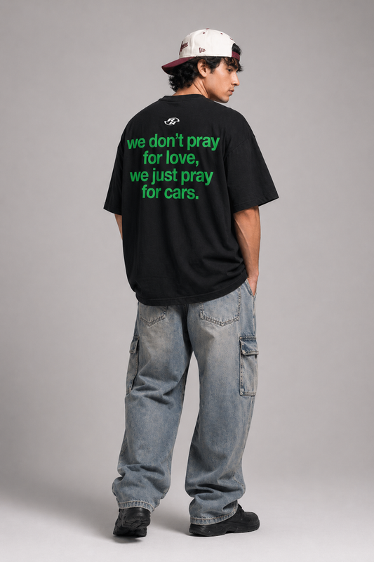 We Pray for Cars Unisex French Terry Oversized T-Shirt | Antherr Originals