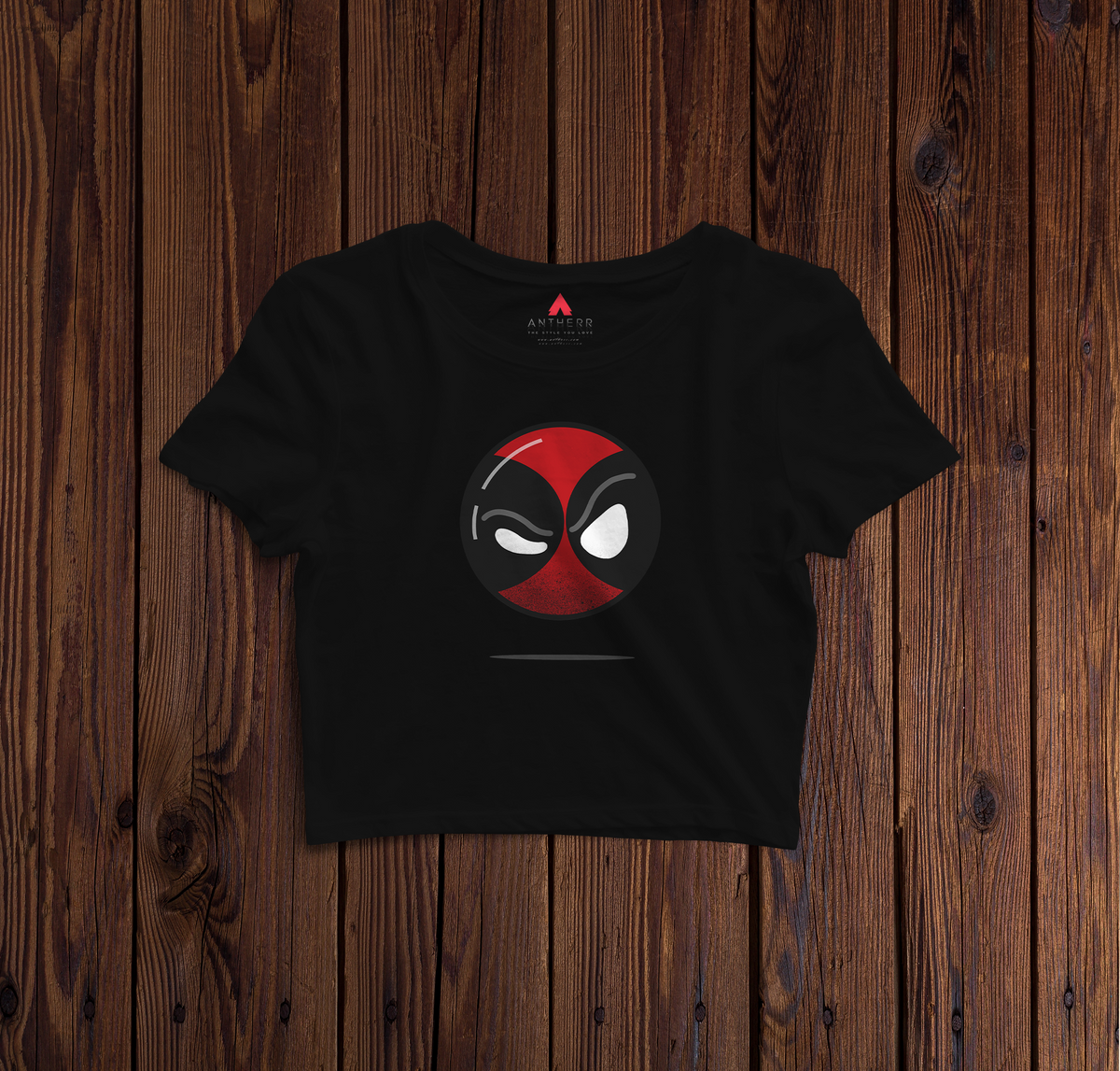 " DEADPOOL "- HALF-SLEEVE T-SHIRT Black