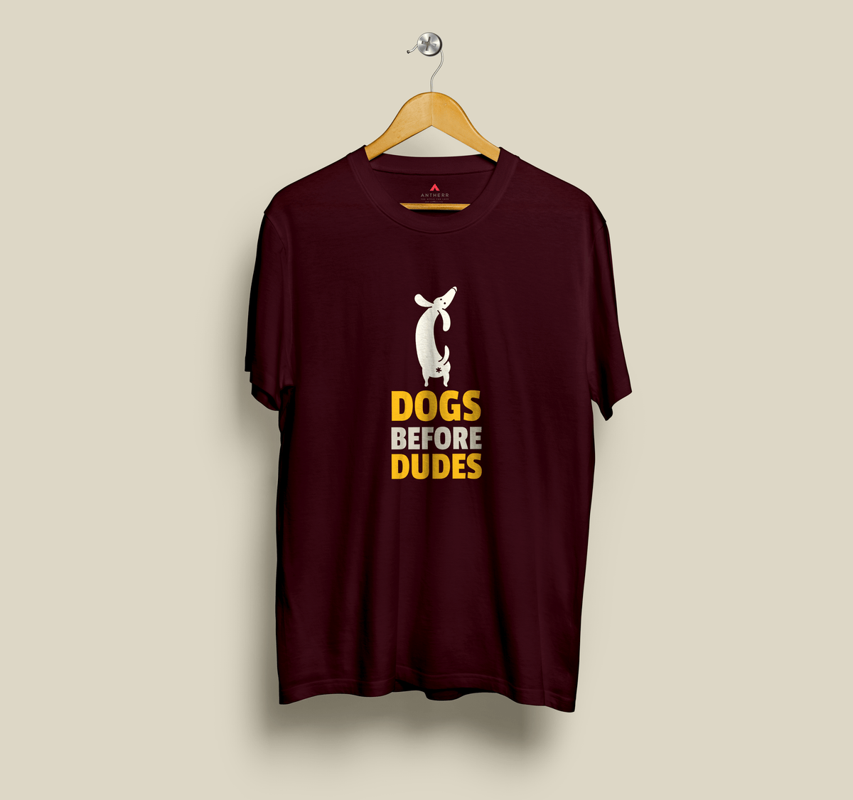 "DOGS BEFORE DUDES " - HALF-SLEEVE T-SHIRTS