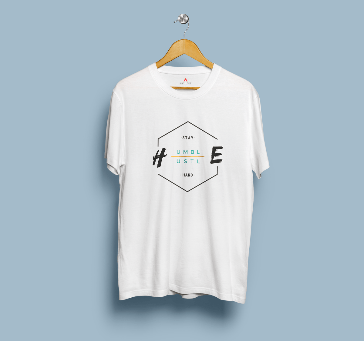 STAY HUMBLE, HUSTLE HARD - HALF-SLEEVE T-SHIRTS WHITE