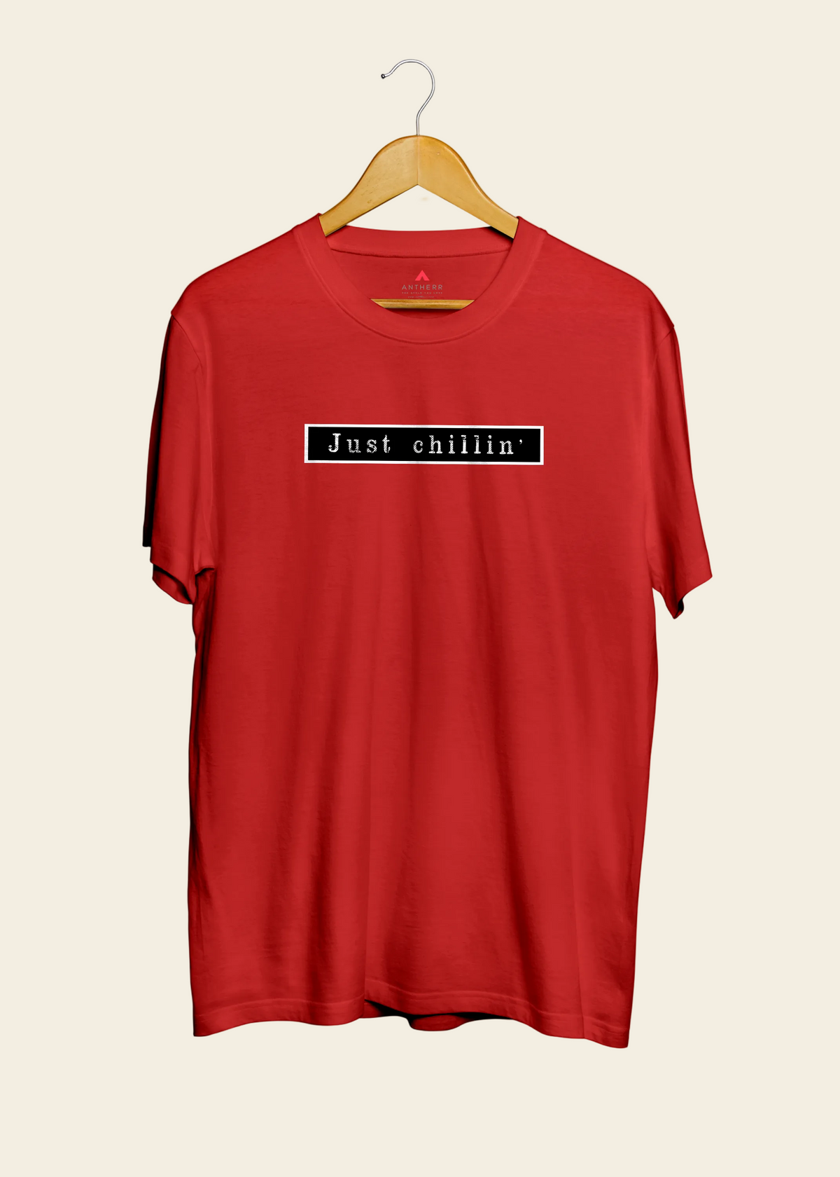 JUST CHILLIN' Regular Fit T-Shirts RED