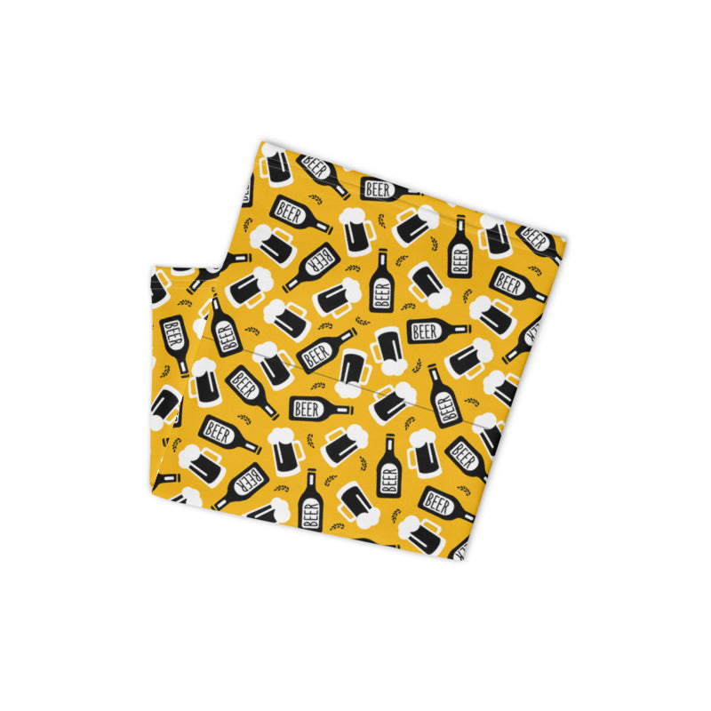 Beer Doodle Yellow Colour Unisex Face Bandana