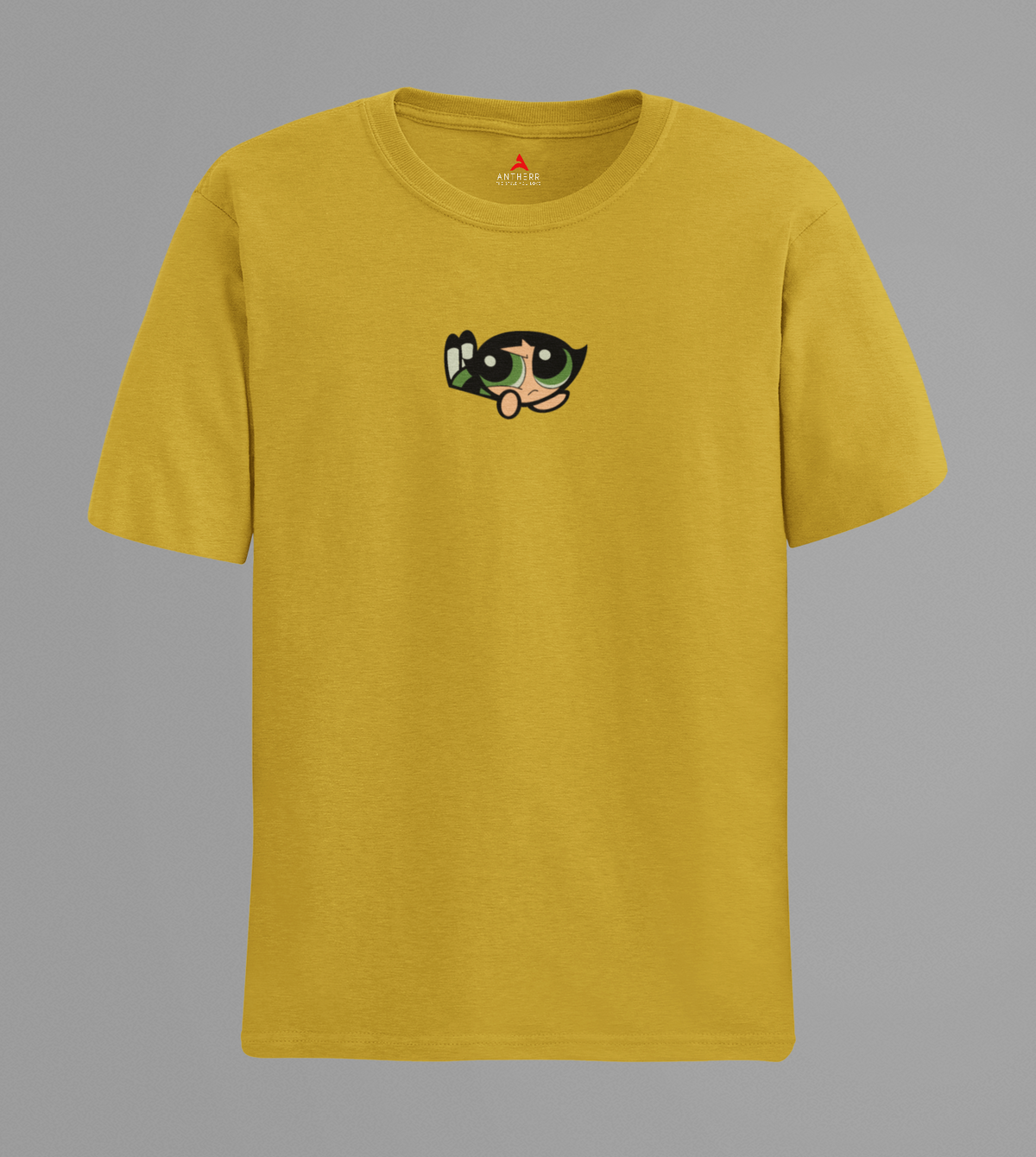 Buttercup Powerpuff Girls| HALF SLEEVE T-SHIRT MUSTARD YELLOW