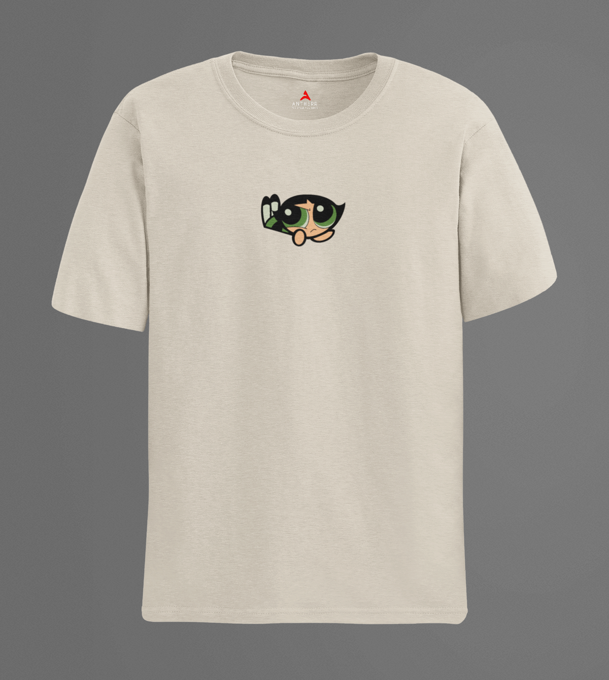 Buttercup Powerpuff Girls| HALF SLEEVE T-SHIRT OFF WHITE