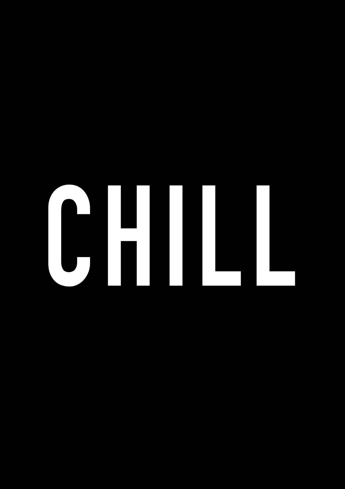 "CHILL" UNISEX HALF SLEEVE T-SHIRT