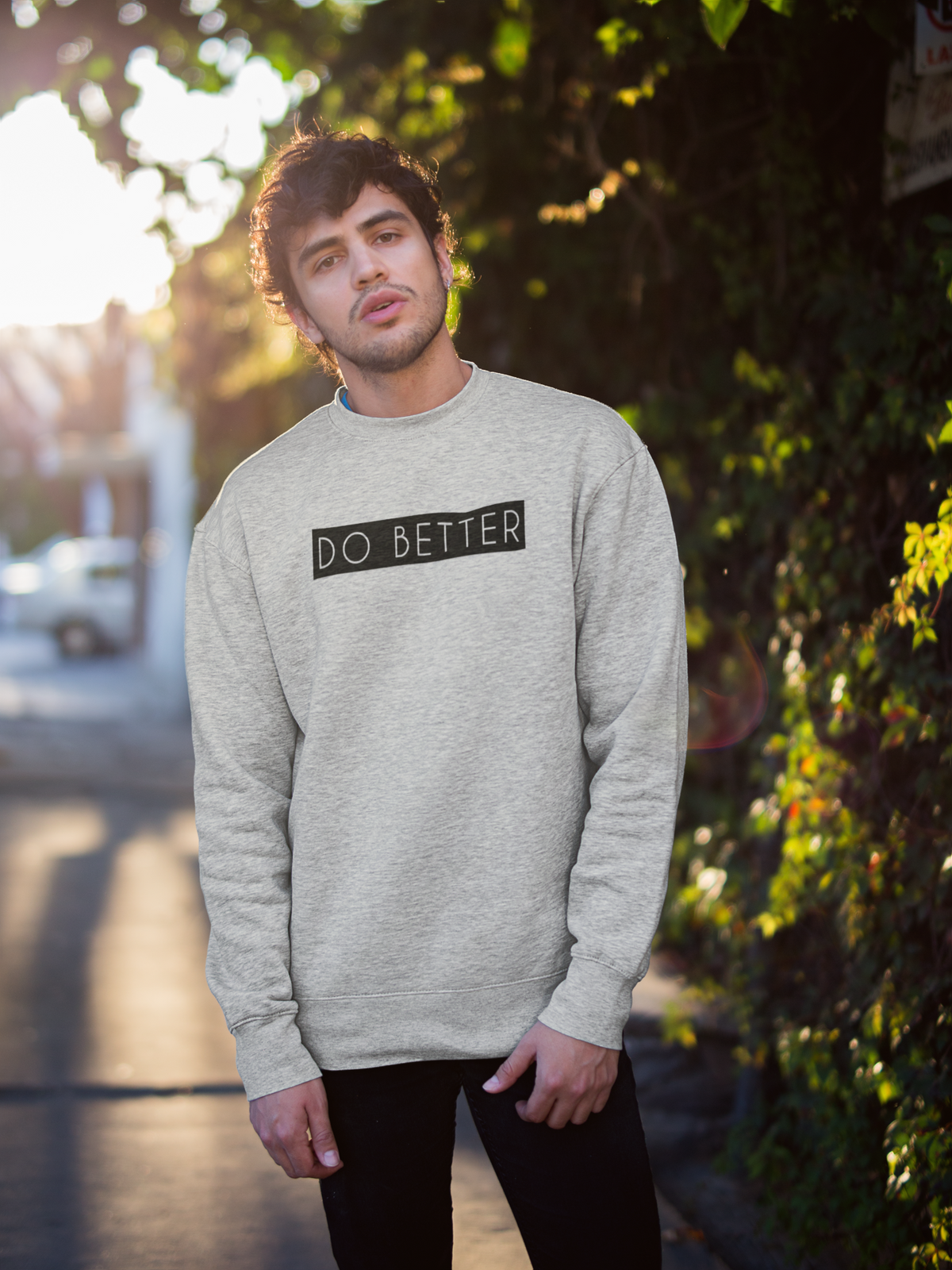 Do Better - Grey Melange Winter Sweatshirts GREY MELANGE