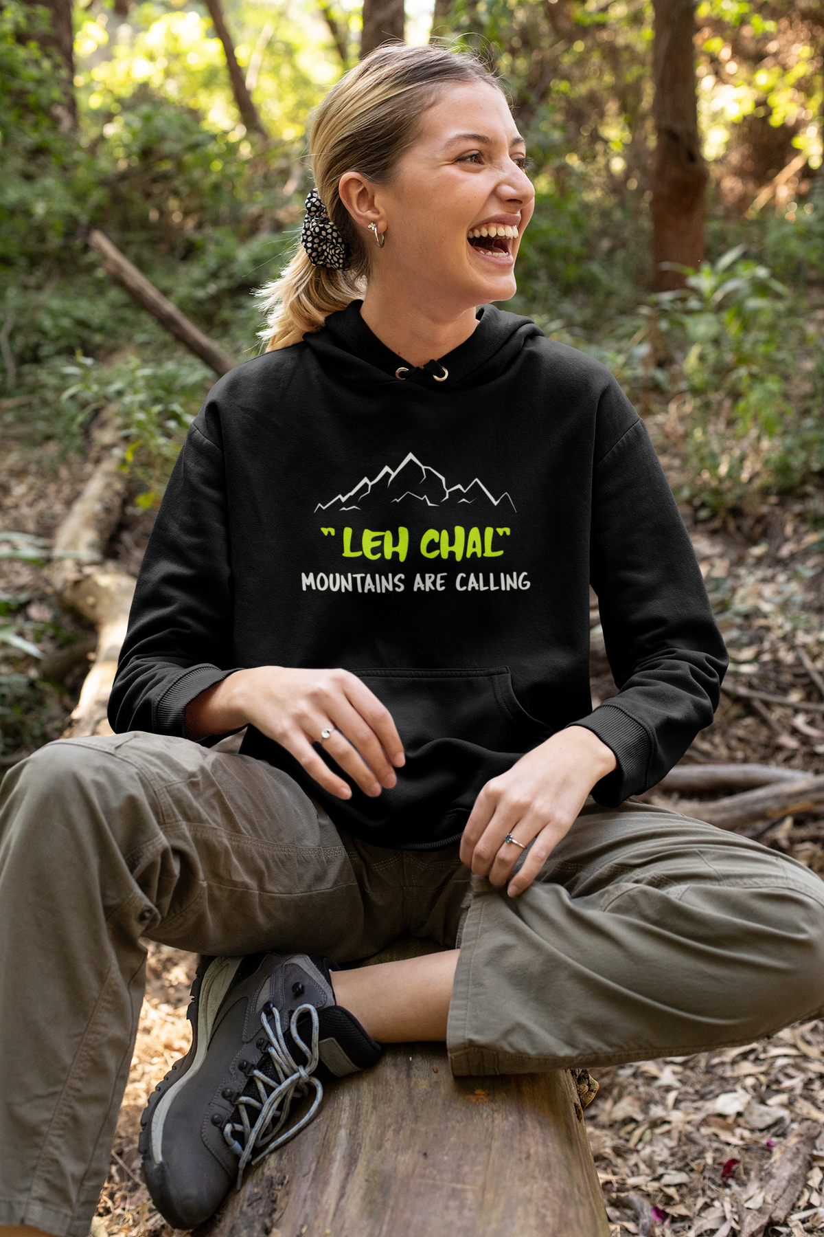 "LEH CHAL" - WINTER HOODIES FOR MEN BLACK