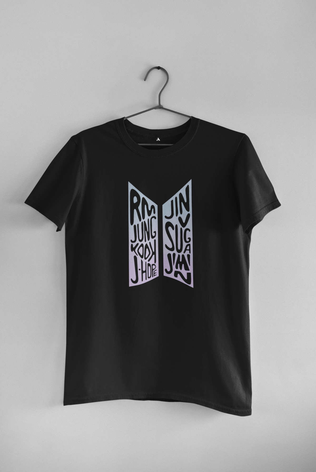 BTS SQUAD Regular Fit T-Shirts BLACK