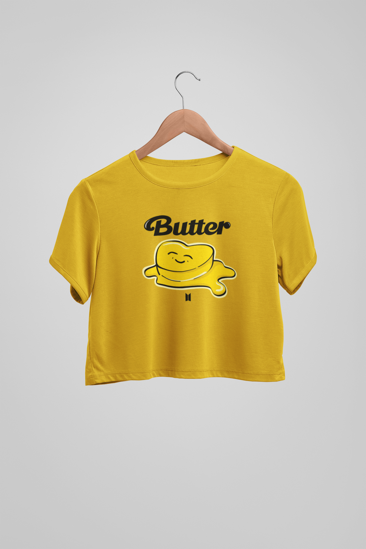 Butter : BTS-HALF-SLEEVE CROP TOPS