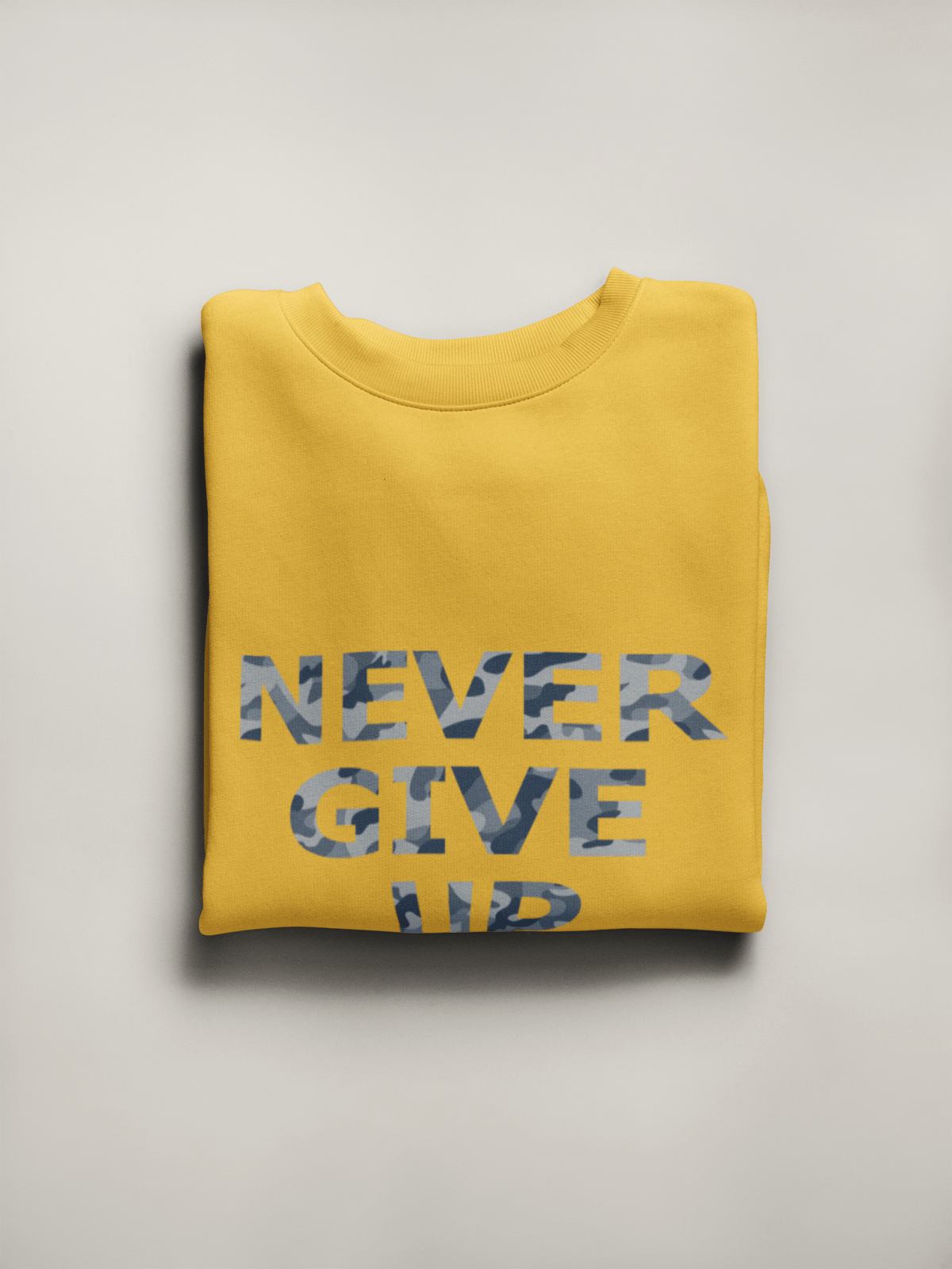 NEVER GIVE UP HALF SLEEVE T-SHIRT