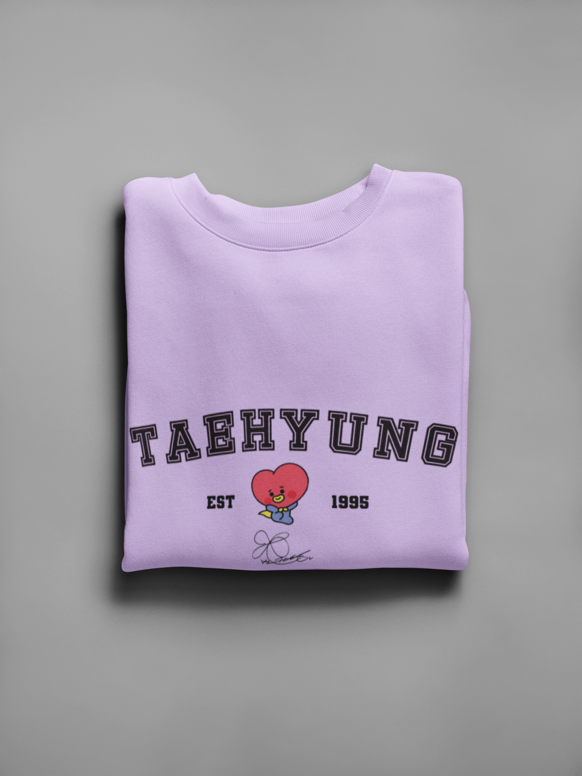 Taehyung- TATA: Unisex Winter Sweatshirts LAVENDER