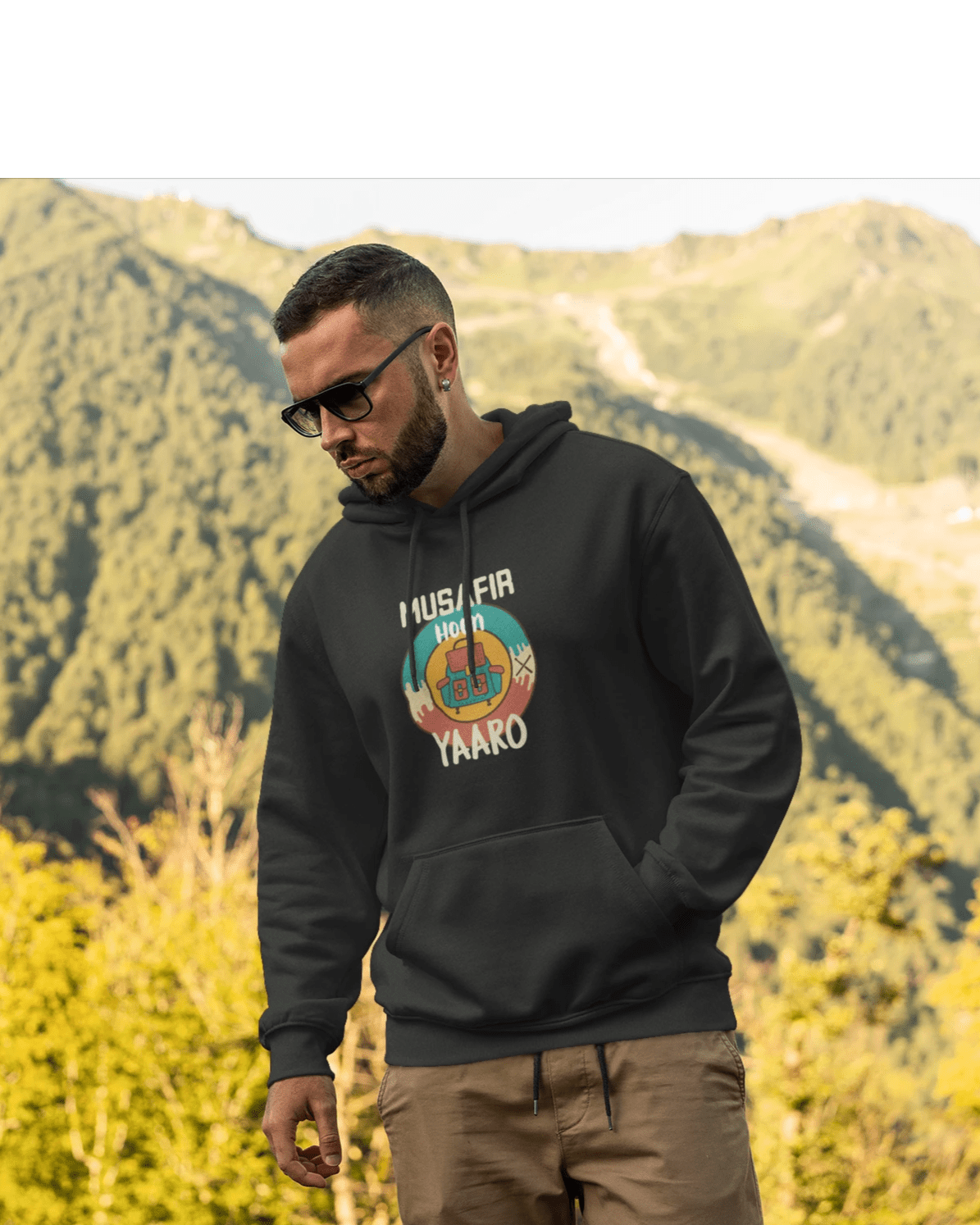 "MUSAFIR HOON YAARO" - WINTER HOODIES BLACK