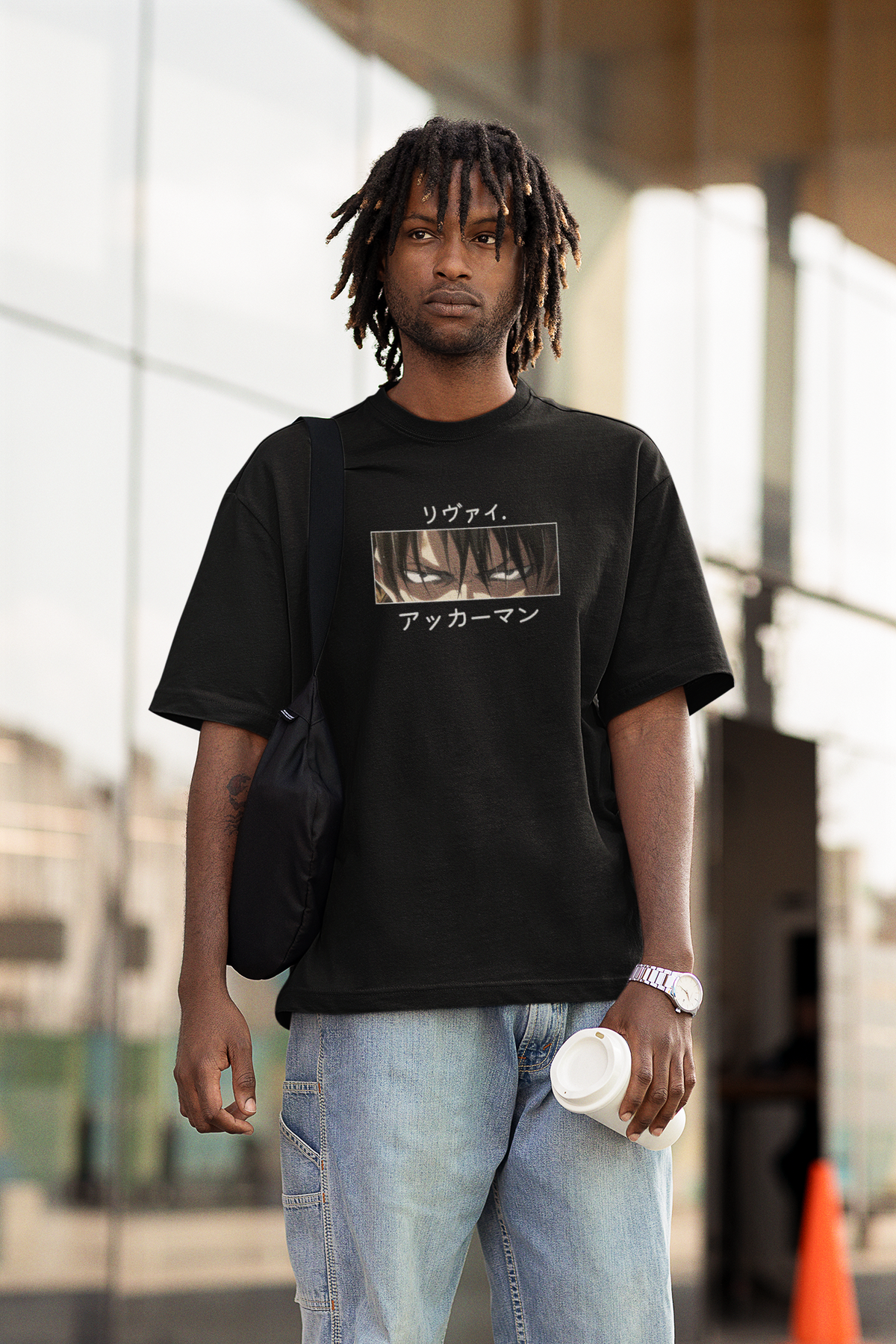 Levi Ackerman's Eyes Attack on Titan: Unisex Oversized T-Shirts