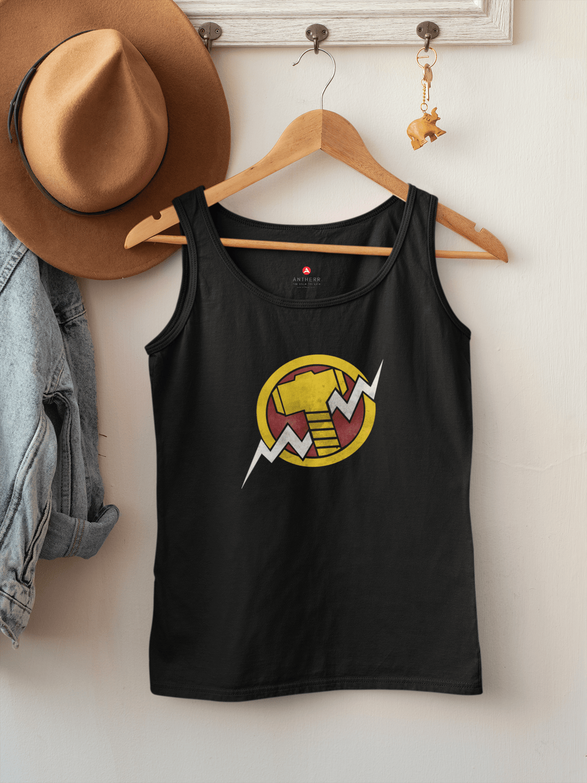 MIGHTY THOR : SLEEVELESS T-SHIRTS BLACK