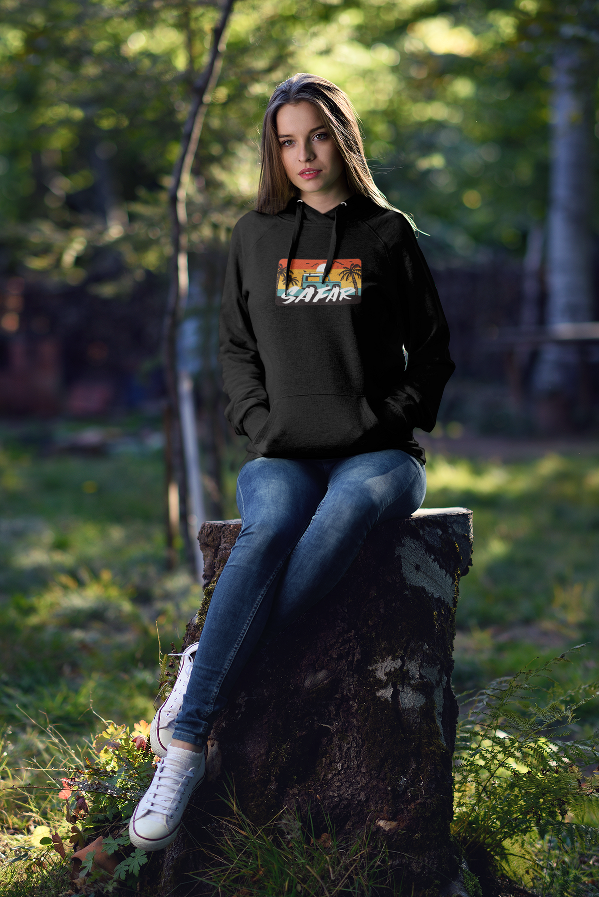 "SAFAR" - WINTER HOODIES FOR WOMEN BLACK