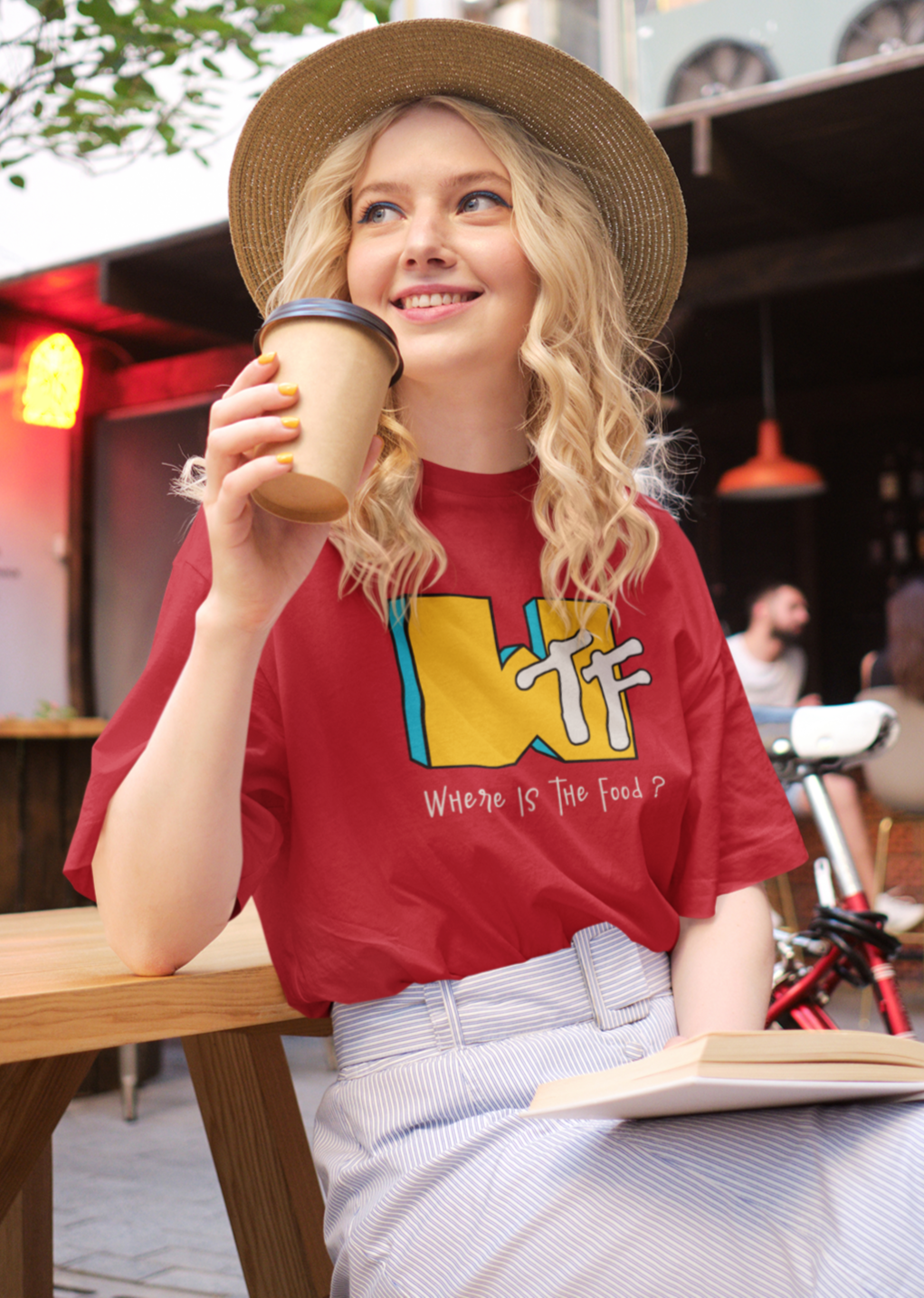 WTF : WHERE IS THE FOOD? - HALF-SLEEVE T-SHIRTS RED