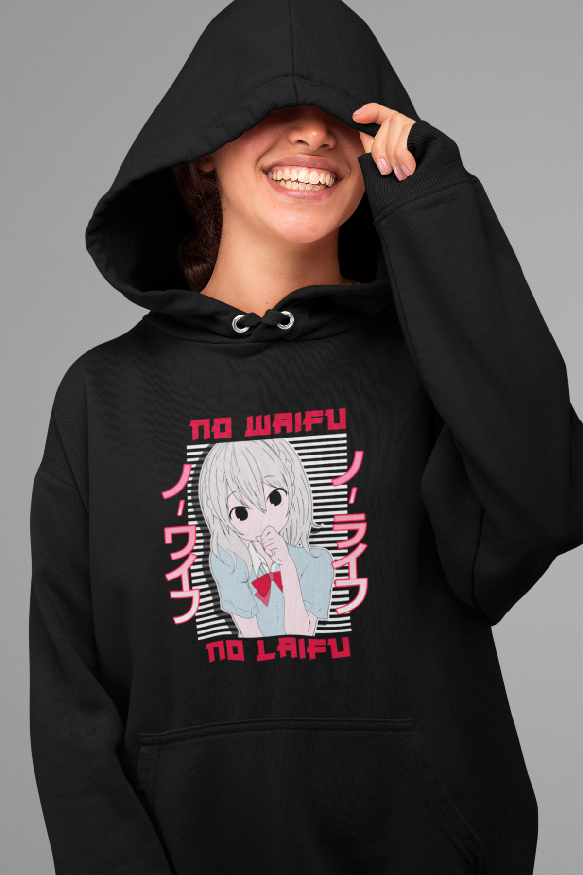 No Waifu, No Laifu: Anime - WINTER HOODIES BLACK