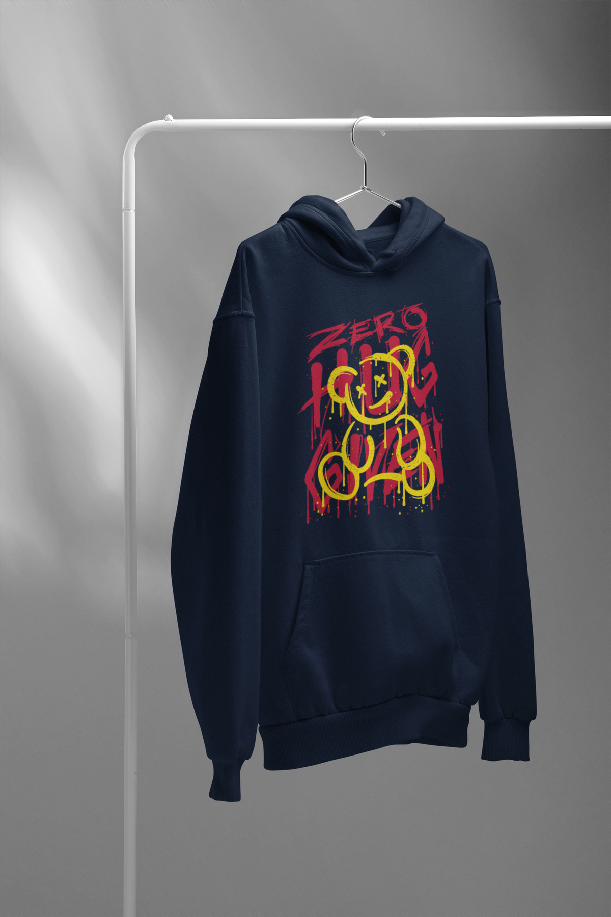 Zero Hug Given Unisex Winter Hoodies NAVY BLUE