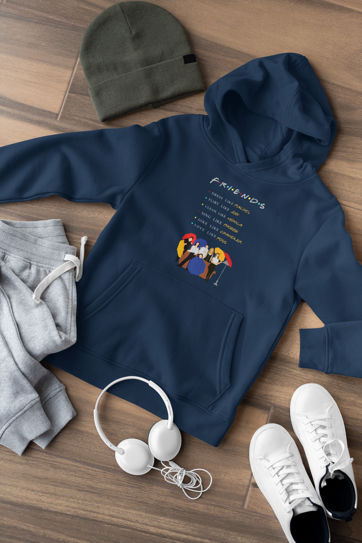 FRIENDS - WINTER HOODIES NAVY BLUE